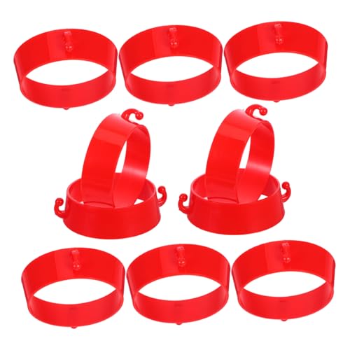 LIFKOME 10 Stück Verkehrsleitkegel Kettenverbinder aus Kunststoff mit Haken Langlebige Kettenringe für Stabile Verbindung Verschleißreduzierend Verbesserte Sichtbarkeit bei Geeignet für von LIFKOME