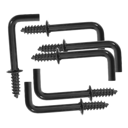 LIFKOME 100 Stück Mini Rechtwinklige Schraubhaken Selbstschneidende Metallhaken Schwarz Quadratischer Biegewinkel für Sicheren Halt Vielseitige Förmige Aufhängehaken für Bilderrahmen und LIFKOME 100 Stück Mini Rechtwinklige Schraubhaken Selbstschneidende Metallhaken Schwarz Quadratischer Biegewinkel für Sicheren Halt Vielseitige Förmige Aufhängehaken für Bilderrahmen und von LIFKOME