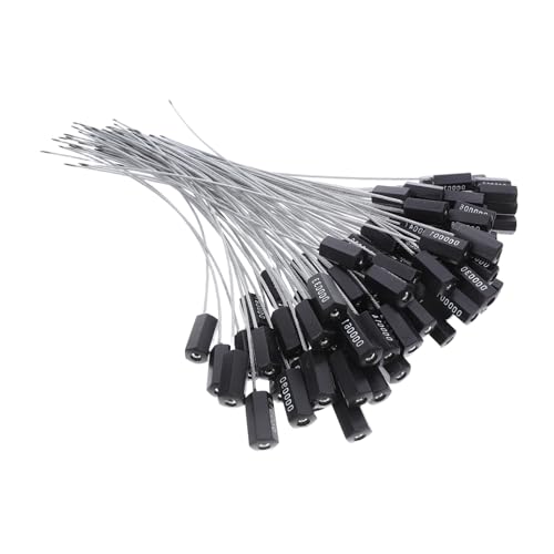 LIFKOME 100 Stück Stahl-sicherheitskabelplombe Nummeriert Selbstsichernd Wetterfest Für Wasser Stromzähler Verpackungssiegel Kunststoff Manipulationsschutz Kabelverschluss Schwarz LIFKOME 100 Stück Stahl-sicherheitskabelplombe Nummeriert Selbstsichernd Wetterfest Für Wasser Stromzähler Verpackungssiegel Kunststoff Manipulationsschutz Kabelverschluss Schwarz von LIFKOME