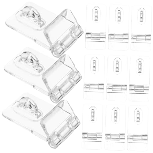 LIFKOME 12 Sätze Haspelschlösser Transparent Einfache Montage ohne Bohren Praktischer Schmuckbox Verschluss für Boxen Schränke und DIY Projekte von LIFKOME