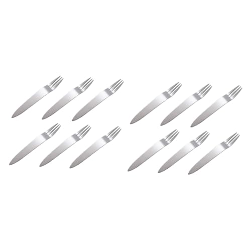 LIFKOME 12stücke Teiliges Set Aus Edelstahl Dessert Und Obstgabeln Für Kuchen Und Salate Elegante Tischgedecke Für Zuhause Cafés Und Restaurants von LIFKOME