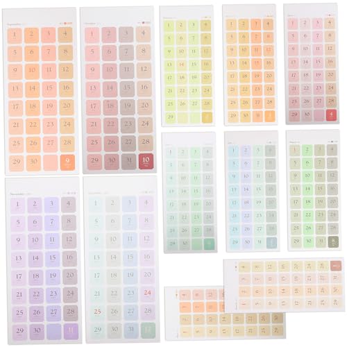 LIFKOME 12Blätter Praktische Notizbuch Tabs Selbstklebende Kalenderaufkleber Bunte Indexregisterkarten für Effiziente Planung und Organisation im Büro und Zuhause LIFKOME 12Blätter Praktische Notizbuch Tabs Selbstklebende Kalenderaufkleber Bunte Indexregisterkarten für Effiziente Planung und Organisation im Büro und Zuhause von LIFKOME