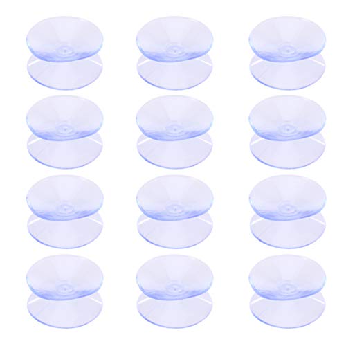 LIFKOME 12Stücke Transparente Doppelseitige Saugnäpfe für Silikonpads ohne Haken für Badezimmer Küche und Fensterdekoration von LIFKOME