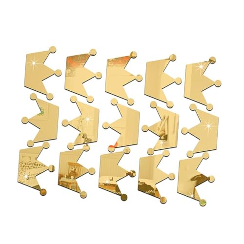 LIFKOME 15 Stück Teiliges Acryl Wandsticker Kinderzimmer Mädchen Tiara Spiegel Wanddeko Goldfarben Selbstklebend Frei Kombinierbar Sicher Langlebig Für Mädchenzimmer Kindergarten LIFKOME 15 Stück Teiliges Acryl Wandsticker Kinderzimmer Mädchen Tiara Spiegel Wanddeko Goldfarben Selbstklebend Frei Kombinierbar Sicher Langlebig Für Mädchenzimmer Kindergarten von LIFKOME