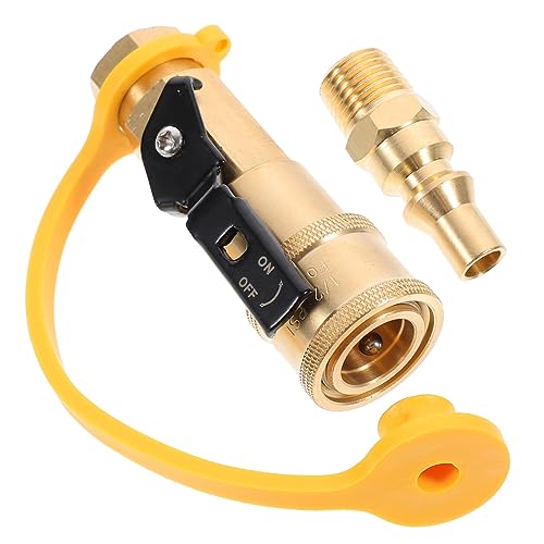 LIFKOME 1Stück Messingadapter für Gasschlauch und Wasserleitung Robuster Schnellregler Langlebig und Rostfrei für Grill und Heizgeräte von LIFKOME