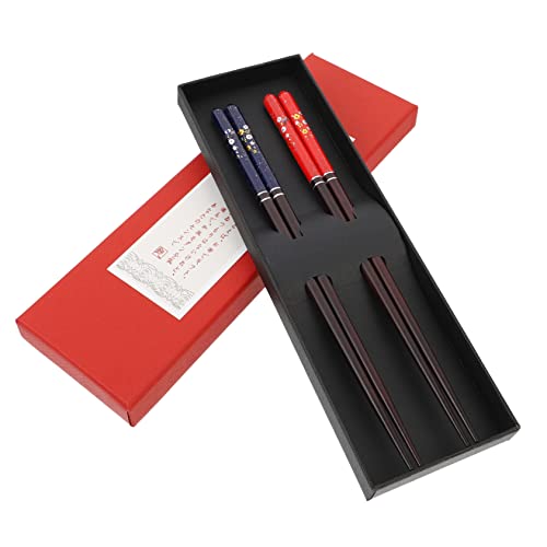 LIFKOME 2 Paare Japanische Holzstäbchen im Paardesign Bunte Essstäbchen für Sushi und Nudeln für Zuhause Restaurants und von LIFKOME
