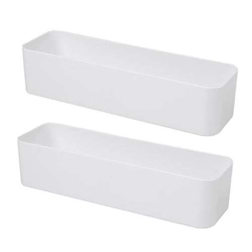 LIFKOME 2 STÜCK Wandaufbewahrung Regal Weiß Ohne Bohren Praktisches Kunststoff Lagerregal Für Badezimmer Küche Multifunktionale Aufbewahrungsboxen Organisator von LIFKOME