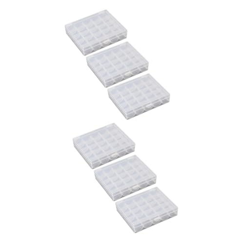 LIFKOME 2 Sätze Leere Spulenbox Fächer Nähmaschinen Aufbewahrungskiste Transparente Organizer Box Für Nähbedarf Craft Storage Container Für Kleine Gegenstände 3 Stück * 2 von LIFKOME