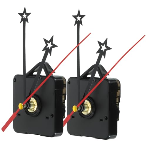 LIFKOME 2 Sätze Uhrwerke mit Hohem Geräuschloses Kunststoff Uhrwerk DIY Reparatur und Ersatzkit für Wanduhr Geeignet für Rahmenlose und Hängende Uhren Langlebig und Robust von LIFKOME