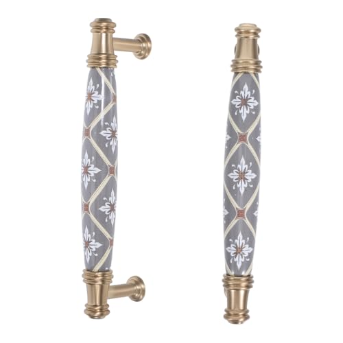 LIFKOME 2 Stück Chinesische Keramik Schubladengriffe Lochabstand Moderne Minimalistische Porzellan Möbelgriffe für Kleiderschränke Kommoden Küchen Badezimmerschränke von LIFKOME