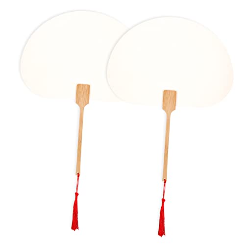 LIFKOME 2 Stück DIY Leere Fächer mit Holzgriff Dekorative Graffiti Fans für Kreative Malprojekte Vielseitig Einsetzbar für Hochzeiten Konzerte und Mehr von LIFKOME