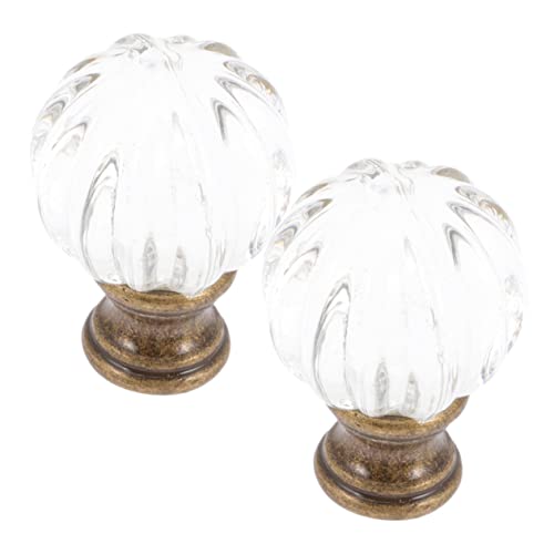 LIFKOME 2 Stück Dekorative Lampenknöpfe Lampenaufsatz Moderne Lampenabschlüsse für Steh und Tischlampen Wohnzimmer Schlafzimmer Büro von LIFKOME