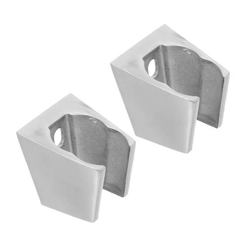 LIFKOME 2 Stück Duschhalterung Duschkopf Zubehör badezimmer dusche halterung Duschhandhalter Duschhalter für die Wand handgehaltener Duschhalter hängendes Duschregal Edelstahl 304 Silber von LIFKOME
