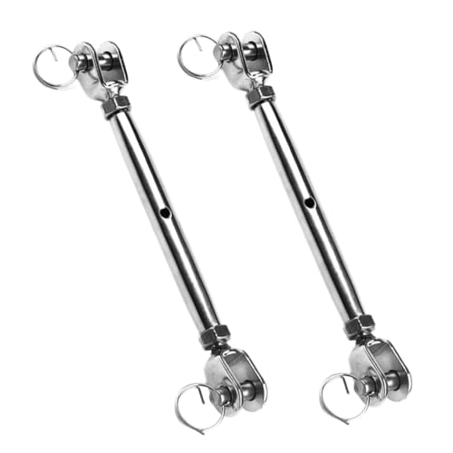 LIFKOME 2 Stück Edelstahl Spannschrauben Drahtseil Spanner mit Gabelhaken Rostfrei Einfache Montage Vielseitig für Segeln Industrie und Freizeit Geeignet von LIFKOME