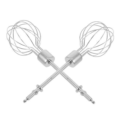 LIFKOME 2 Stück Elektrischer Eierschläger Zubehör Edelstahl Rührbesen Mini Handmixer Aufsatz für Sahne und Ei Backzubehör Kompakt Leicht für Haushalt und Outdoor Wiederverwendbar von LIFKOME