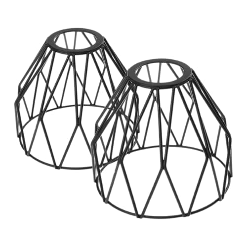 LIFKOME 2 Stück Hängelampe Lampenschirm Eisen Vintage Käfig Design Dekorativer Lampenschirm für Küche Badezimmer Schlafzimmer und Cafés Einfach zu Montieren Langlebig und Stabil von LIFKOME