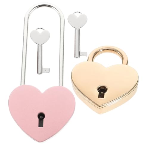 LIFKOME 2 Stück Herzform Vorhängeschloss Kleines Schloss mit Schlüssel Multifunktional für Gepäck Tagebücher Schmuckschatullen Rucksack Schrank Dekorativ Tragbar Leicht zu Sichern LIFKOME 2 Stück Herzform Vorhängeschloss Kleines Schloss mit Schlüssel Multifunktional für Gepäck Tagebücher Schmuckschatullen Rucksack Schrank Dekorativ Tragbar Leicht zu Sichern von LIFKOME