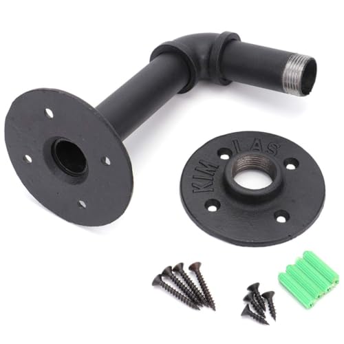 LIFKOME 2 Stück Industrielle Eisen Regalhalterung Robustem Eisenrohr Schwebende Wandregale für Holzbrett Schwere Traglast Modernes Vintage Wanddekor für Wohn Gartenbereich LIFKOME 2 Stück Industrielle Eisen Regalhalterung Robustem Eisenrohr Schwebende Wandregale für Holzbrett Schwere Traglast Modernes Vintage Wanddekor für Wohn Gartenbereich von LIFKOME