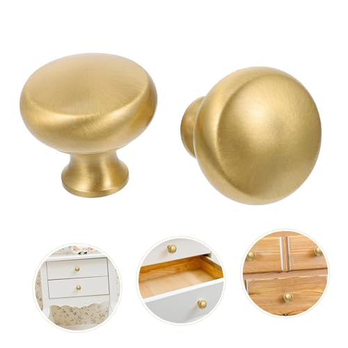 LIFKOME 2 Stück Messing Möbelgriff Großer Schrankknauf Gebürstet Langlebiger Schubladengriff für Kleiderschrank Kommode Einfache Montage Nordischer Stil von LIFKOME