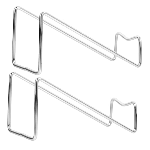 LIFKOME 2 Stück Metall Weinflaschenhalter Silber Kleiner Tisch Weinregal Einfacher Stil Stabiler Flaschenhalter für Rotwein und Whisky Dekorativer Weinständer für Küche und Bar von LIFKOME