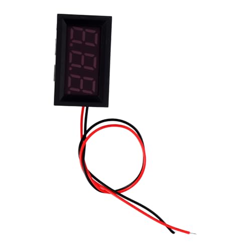 LIFKOME 2 Stück Mini LED Voltmeter Stelliges Digitaldisplay Hohe Präzision Kompakt Tragbar für Industrielle Schaltkreise mit Roter Ziffernanzeige von LIFKOME