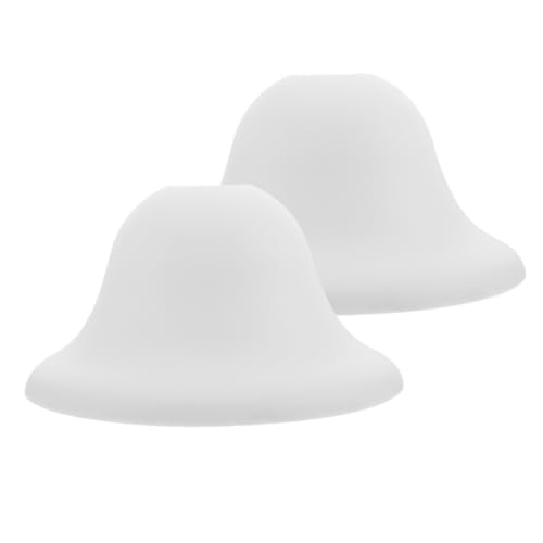 LIFKOME 2 Stück Pilz lampenschirme aus Kunststoff Ersatzlampenschirme für Decken Stehlampen Mittleres Loch Sanfte Lichtdiffusion für Schlafzimmer Garten und Flur Einfache Montage von LIFKOME