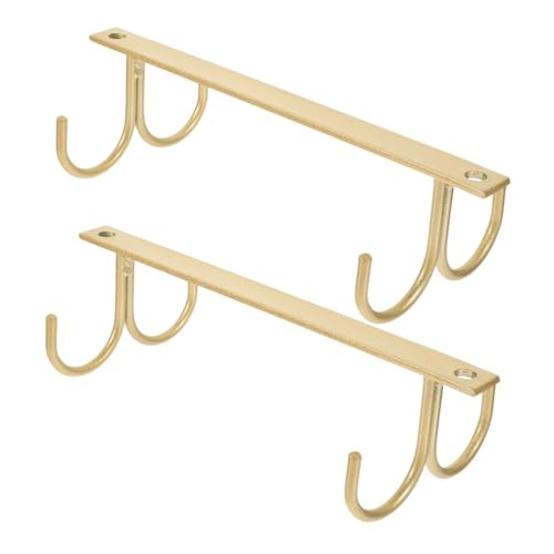 LIFKOME 2 Stück Robuster Tassenhalter aus Metall mit Haken Platzsparender Hängender Kaffeetassen-organizer für Küchenschrank Vielseitiger Unter-schrank Becherhalter zur Küchenordnung von LIFKOME