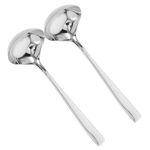 LIFKOME 2 Stück Saucenlöffel Teilig Ergonomischer Schöpflöffel mit Langem Griff Langlebig und Spülmaschinengeeignet zum Servieren von Dressings und Soßen Küche von LIFKOME