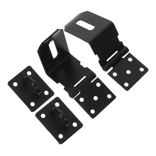 LIFKOME 2 Stück Schwarzer Edelstahl Sicherheitsüberfalle Türverschluss mit Vorhängeschloss-bügel für Türen Tore Werkzeugkästen Einsetzbar LIFKOME 2 Stück Schwarzer Edelstahl Sicherheitsüberfalle Türverschluss mit Vorhängeschloss-bügel für Türen Tore Werkzeugkästen Einsetzbar von LIFKOME