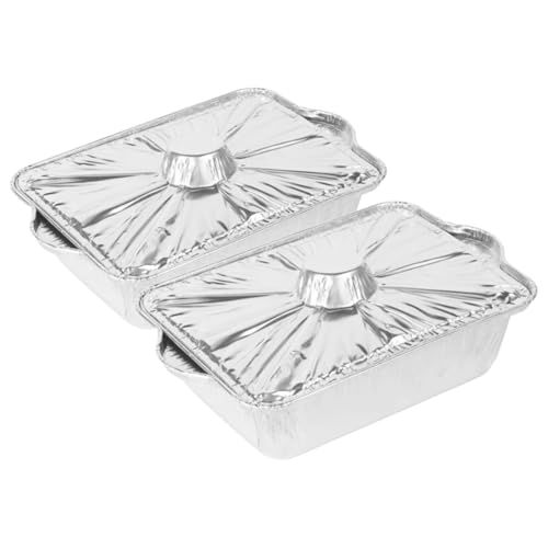 LIFKOME 2 Stück Teiliges Aluminiumfolie Grillpfannen Rechteckige Einweg Back Bbq Pfannen Hitzebeständig Vielseitig für Camping Picknick Party für Fleisch Gemüse und Obst grillen LIFKOME 2 Stück Teiliges Aluminiumfolie Grillpfannen Rechteckige Einweg Back Bbq Pfannen Hitzebeständig Vielseitig für Camping Picknick Party für Fleisch Gemüse und Obst grillen von LIFKOME