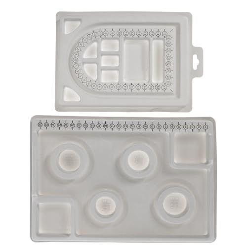 LIFKOME 2 Stück Teiliges DIY Schmuck Beading Board aus Langlebigem PP Material mit Rillen gegen Perlenverlust Praktisches Perlen Organizer Tablett für Armbänder und Halsketten zum LIFKOME 2 Stück Teiliges DIY Schmuck Beading Board aus Langlebigem PP Material mit Rillen gegen Perlenverlust Praktisches Perlen Organizer Tablett für Armbänder und Halsketten zum von LIFKOME