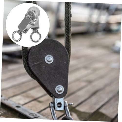 LIFKOME 2 Stück Teiliges Edelstahl Seilrolle Small Pulley mit Lager Rostfrei Verschleißfest für Stahlseil hebevorgänge Leise Laufräder Langlebig für Industrie und Fitness von LIFKOME