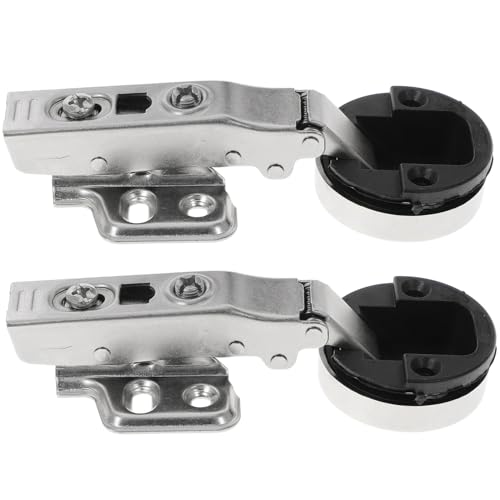 LIFKOME 2 Stück Teiliges Glas Türscharnier aus Kaltgewalztem Stahl Verdecktes Soft close Schrank scharnier Stoßdämpfend Geräuscharm Stabile Montage für Glasvitrinen Küchen Badschränke von LIFKOME