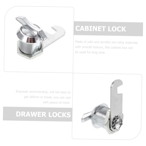 LIFKOME 2 Stück Teiliges Kabelloses Schrankschloss Stabiler Cam verriegelungsschutz für Vitrinen Elektronikboxen Rustfrei Vielseitig für Schrank Türsicherungen von LIFKOME