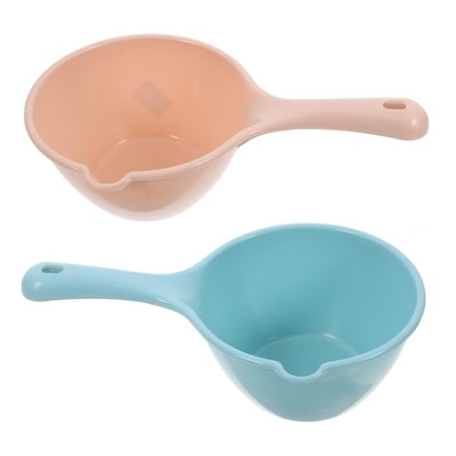 LIFKOME 2 Stück Teiliges Kunststoff Wasserschöpfer mit Aufhängeloch Robuste Schöpfkelle für Badezimmer Küche Garten Vielseitig Einsetzbar zum Blumengießen Obstwaschen und Wasserschöpfen von LIFKOME
