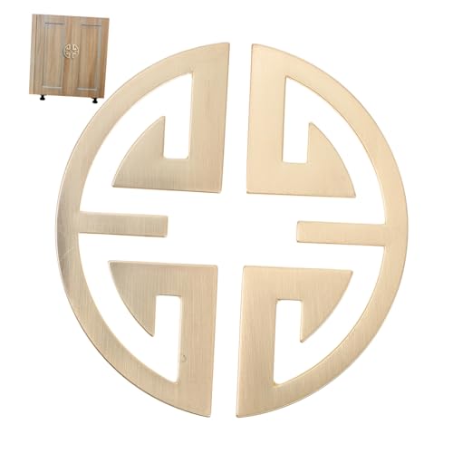 LIFKOME 2 Stück Teiliges Runde Hohle Kupfer möbelgriffe mit Gebürsteter Optik Langlebige Schrank Schubladengriffe für Kommode Kleiderschrank und Tür Modernes Design mit Kreativer von LIFKOME