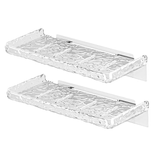 LIFKOME 2 Stück Teiliges Wandmontiertes Aufbewahrungsregal Transparent mit Wasserwellenmuster Starkes Bohrfreies Badezimmer Organizer Wandregal für Kosmetik Toilettenartikel und Flaschen LIFKOME 2 Stück Teiliges Wandmontiertes Aufbewahrungsregal Transparent mit Wasserwellenmuster Starkes Bohrfreies Badezimmer Organizer Wandregal für Kosmetik Toilettenartikel und Flaschen von LIFKOME