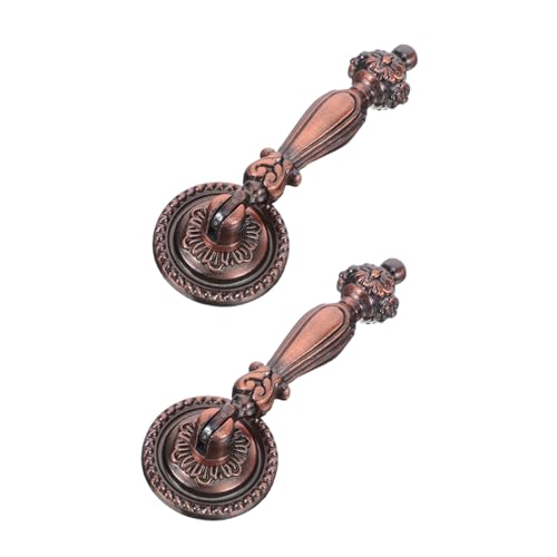 LIFKOME 2 Stück Vintage Schrankknöpfe aus Zinklegierung Antike Runde Möbelgriffe mit Einzelbohrung Rustikaler Retro look für Küchenschränke Badezimmerschubladen und Kleiderschränke von LIFKOME