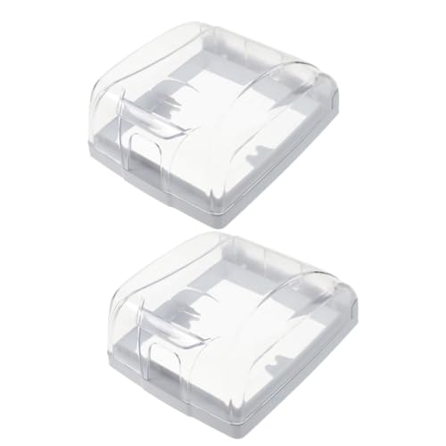 LIFKOME 2 Stück Wasserdichte Transparente Türgong Schutzabdeckung Regensichere Outdoor Türklingel Abdeckung Wetterfester Türgong Regenschutz für Zutrittskontrolle und Fingerabdruckgeräte von LIFKOME