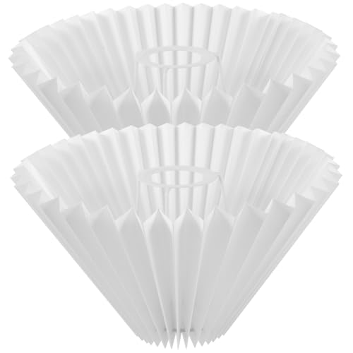 LIFKOME 2 Stück Weiße Plissee lampenschirme aus Stoff Einfache Installation Vielseitig für Tischlampen Stehleuchten und Wandleuchten Dekorativer Lampenschirm für Stilvolle LIFKOME 2 Stück Weiße Plissee lampenschirme aus Stoff Einfache Installation Vielseitig für Tischlampen Stehleuchten und Wandleuchten Dekorativer Lampenschirm für Stilvolle von LIFKOME