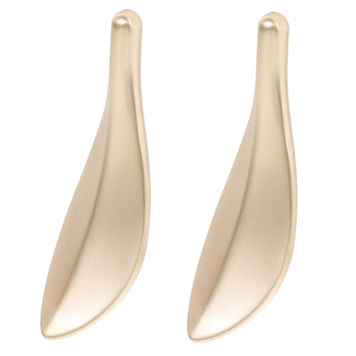 LIFKOME 2 Stück Zinklegierung Türgriff Blattförmig Schrankgriff Kommode Möbelgriff Goldfarben Korrosionsbeständig Schönes Design Für Küchenschränke Schlafzimmer von LIFKOME