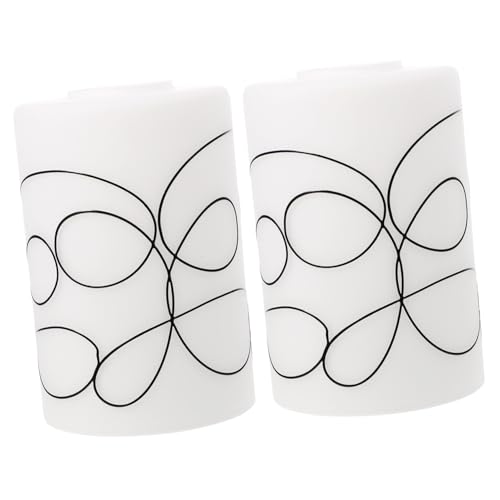LIFKOME 2 Stück Zylindrische Glasschirme Moderner Lampenschirm Ersatzglas für Pendelleuchte Wandleuchte und Kronleuchter Transparent Stilvolles Design für Wohn Schlafzimmer von LIFKOME