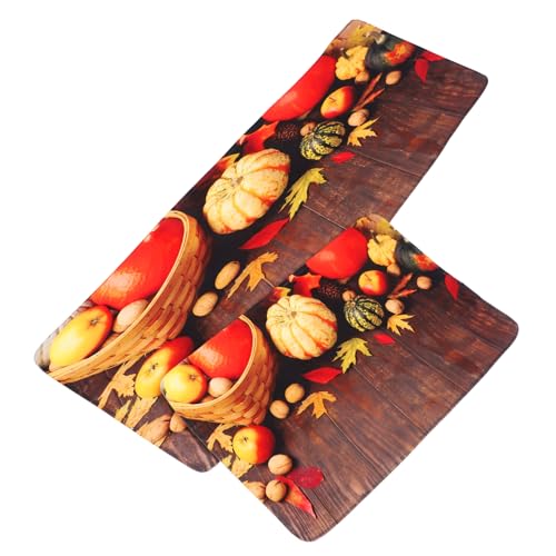 LIFKOME 2 Stück rutschfeste Küchenläufer mit Herbst Antirutschmatte für Küche Badezimmer Flur Einzigartiges Design mit Kürbis und Ahornblatt für Thanksgiving Dekoration LIFKOME 2 Stück rutschfeste Küchenläufer mit Herbst Antirutschmatte für Küche Badezimmer Flur Einzigartiges Design mit Kürbis und Ahornblatt für Thanksgiving Dekoration von LIFKOME