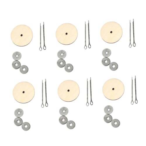 LIFKOME 20 Sätze Holz puppengelenke Silber Drehbare DIY Doll Making Gelenkbolzen Flexibles Bastelzubehör für Bewegliche Teddybär Tiergelenke für Handgemachte Puppen und Häkeltiere von LIFKOME