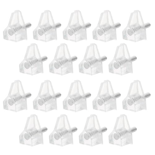 LIFKOME 20 Stck Teiliges Transparente Regalbodenträger für Küchenschränke und Bücherregale Stabile Einlegebodenhalterung Einfache Montage Vielseitig Einsetzbar für Schrank Kleiderschrank von LIFKOME