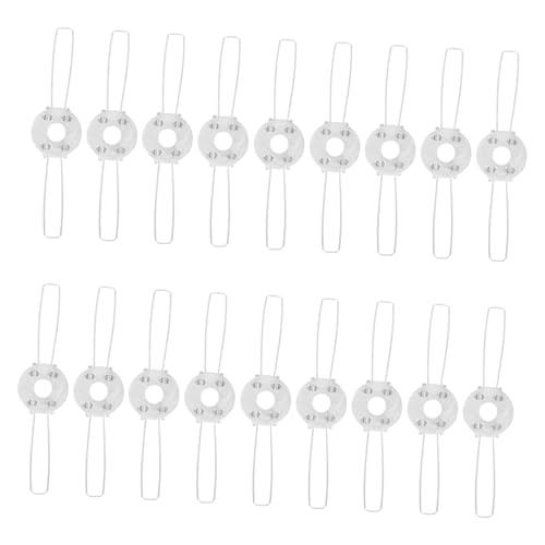 LIFKOME 20 Stück Fork Federklammern für Lampenschirme Langlebige Eisen klemmhalter Stabile Lampenschirmhalterung für Kronleuchter Wand Schreibtischlampen Einfache Befestigung Rostfrei von LIFKOME