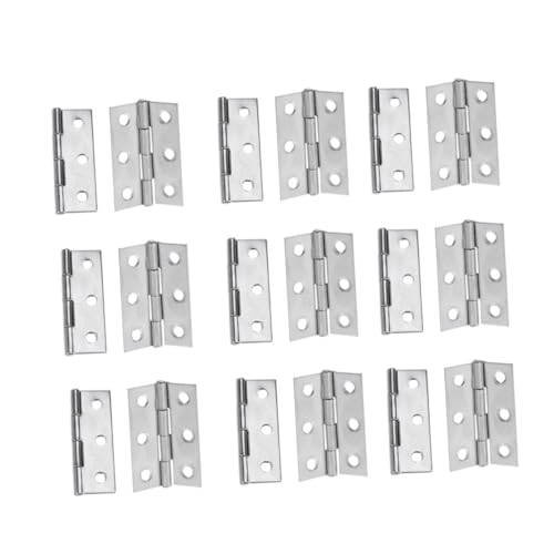 LIFKOME 20 Stück Teiliges Edelstahl Möbel Scharniere Rostfreie Türscharniere für Küchenschrank Langlebige Heavy Duty Scharniere mit Stabiler Montage Geräuschlos und Korrosionsbeständig von LIFKOME