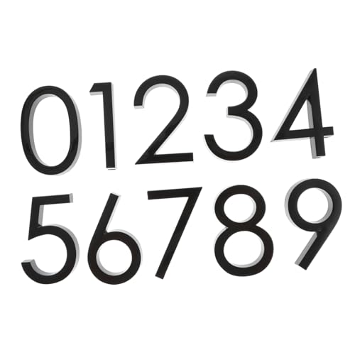 LIFKOME 20 Stück Teiliges Hausnummernschild Selbstklebende Zahlen Aufkleber Wetterfeste Adresse Sticker für Haustür Briefkasten Büro ohne Bohren Modernes Design von LIFKOME