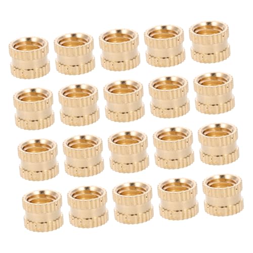 LIFKOME 20 Stück Teiliges Messing Gewindeeinsatz Set Heat Set Insert mit Innengewinde Gerändelt und Hitzeeinbettbar Geeignet Drucker und Einspritzverfahren Langlebige Kupferlegierung von LIFKOME