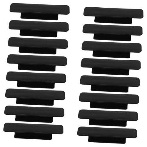 LIFKOME 20 Stück Teiliges Selbstklebende Schadenfreie Klebergriffe für Schränke Kleiderschränke und Glasschiebetüren Schwarz Einfache Montage ohne Bohren Stilvolles Design für Moderne von LIFKOME